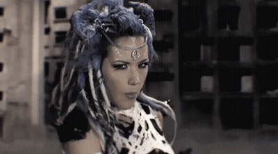Woman With Dreadlocks And Crown GIF