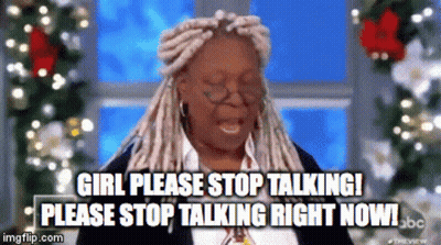 Woman With Dreadlocks And Glasses Says Girl Please Stop Talking Right Now GIF