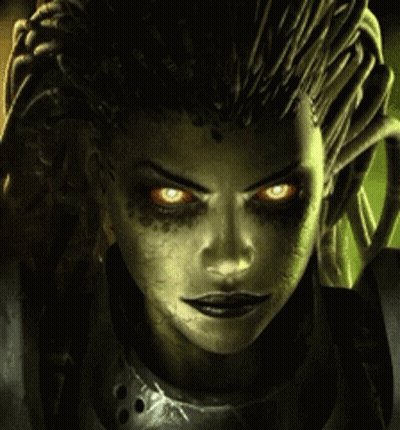 Woman With Dreadlocks And Orange Eyes GIF