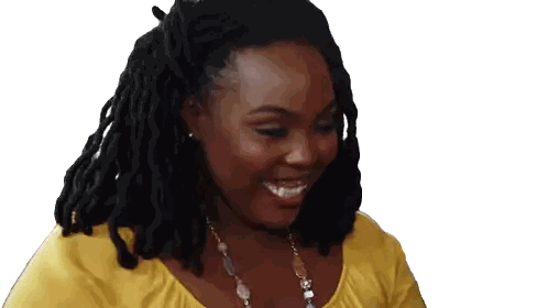 Woman With Dreadlocks In Yellow Shirt Sticker