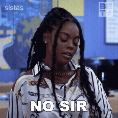 Woman With Dreadlocks Saying No Sir GIF