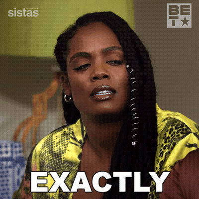 Woman With Dreadlocks Saying Sistas GIF