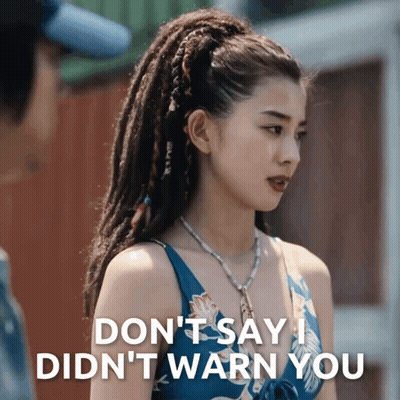 Woman With Dreadlocks Says Don't Say I Didn't Warn You GIF
