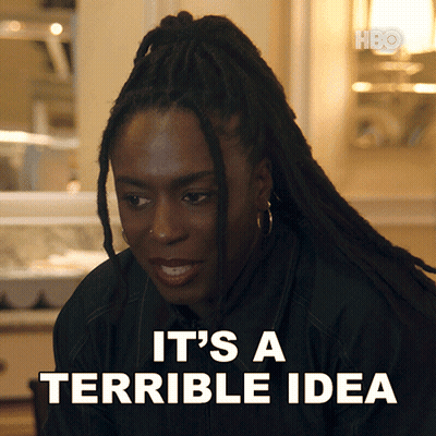 Woman With Dreadlocks Says It's A Terrible Idea GIF