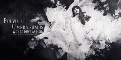 Woman With Dust And Shadows Text GIF