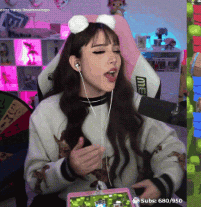 Woman With Earbuds Playing Video Game 680950 GIF