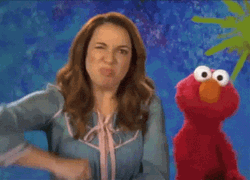 Woman With Elmo Brainstorming GIF