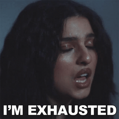 Woman With Exhausted Words GIF