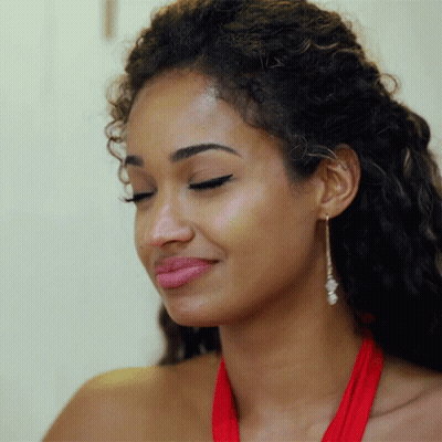 Woman With Eyes Closed And Earrings GIF