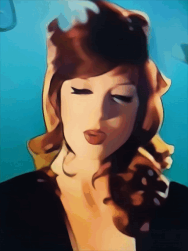 Woman With Eyes Closed And Hair In Bun GIF