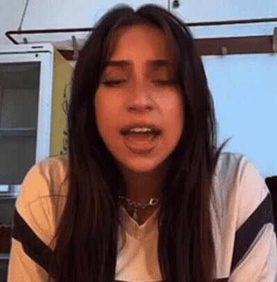 Woman With Eyes Closed And Mouth Open GIF