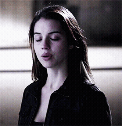 Woman With Eyes Closed And Mouth Open GIF