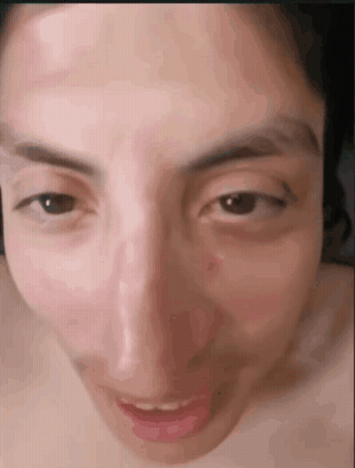 Woman With Eyes Closed And Mouth Open GIF