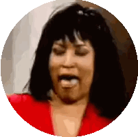 Woman With Eyes Closed And Tongue Out Sticker