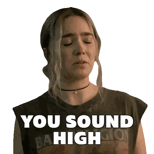Woman With Eyes Closed And You Sound High Sticker