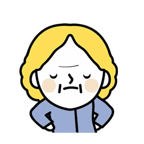 Woman With Eyes Closed Cartoon Sticker