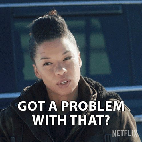 Woman With Eyes Closed Got A Problem GIF