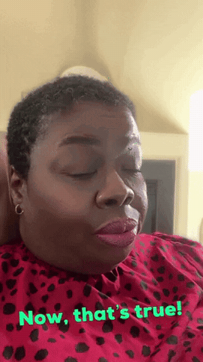 Woman With Eyes Closed Now That's True GIF
