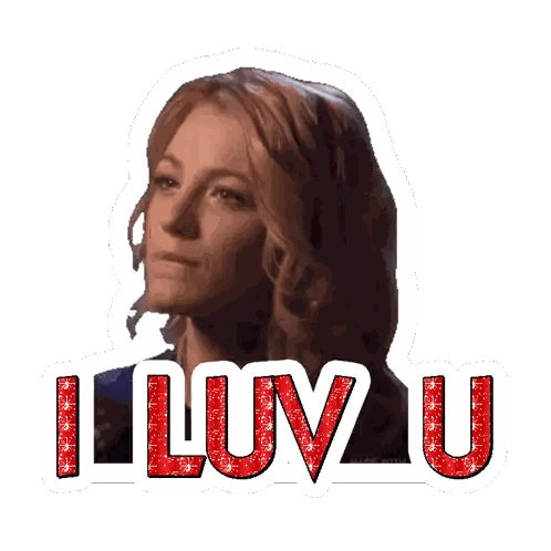 Woman With Eyes Closed Saying I Love You Sticker