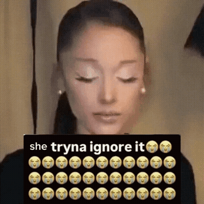 Woman With Eyes Closed Sign Saying She Tryna Ignore It GIF