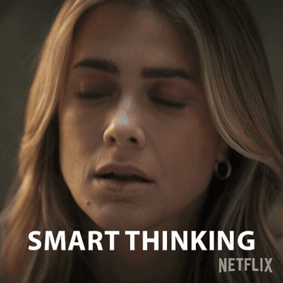 Woman With Eyes Closed Smart Thinking Netflix GIF