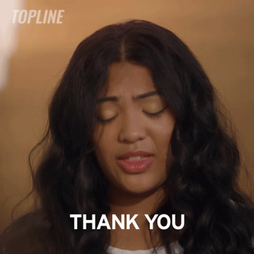 Woman With Eyes Closed Thank You GIF