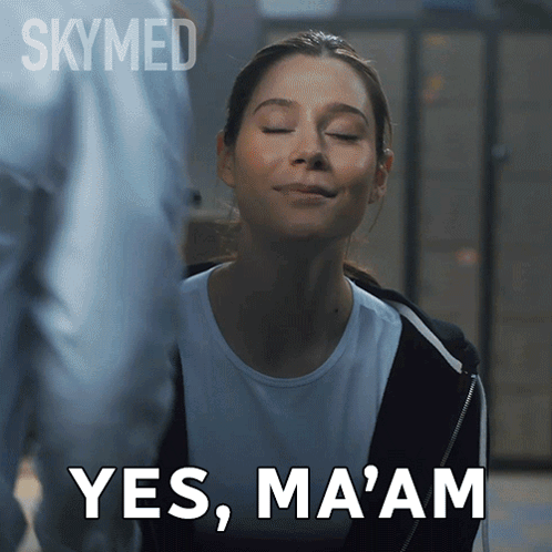 Woman With Eyes Closed Yes Ma'am GIF