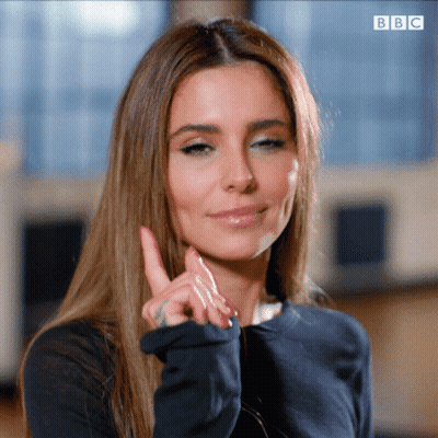 Woman With Finger On Chin GIF