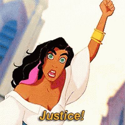 Woman With Fist In The Air Justice GIF