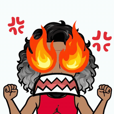 Woman With Flames In Eyes GIF