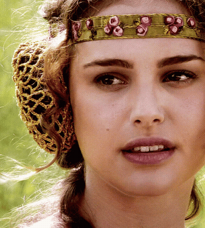 Woman With Flower Headband Close Up GIF