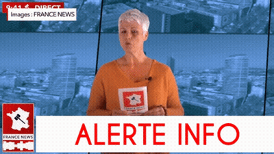 Woman With France News Alerte Info Screen GIF