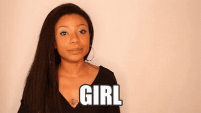 Woman With Girl Tattoo On Chest GIF