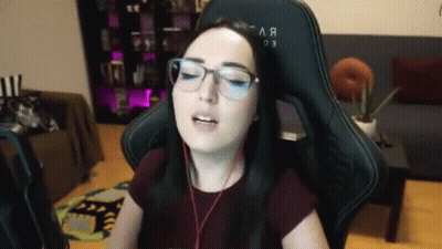 Woman With Glasses And Headphones Gaming GIF