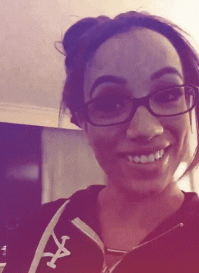 Woman With Glasses And Letter A Sweatshirt GIF