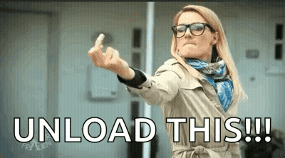 Woman With Glasses Giving Middle Finger Unload This!!! GIF