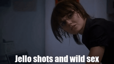 Woman With Glasses Jello Shots And Wild Sex GIF