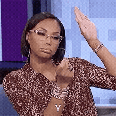 Woman With Glasses Making Funny Face And Middle Finger GIF