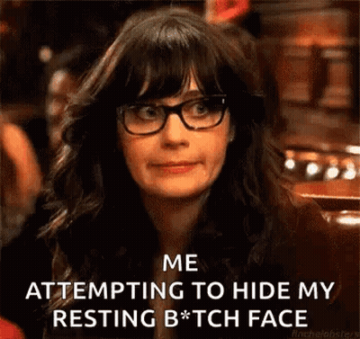 Woman With Glasses Making Funny Face GIF