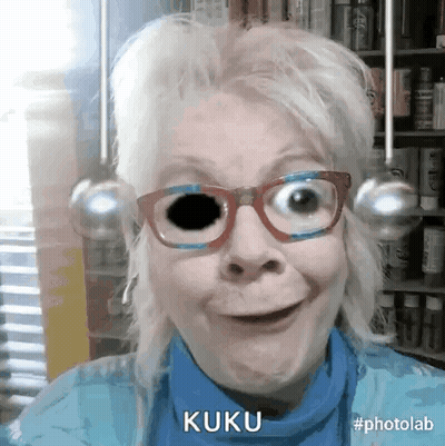 Woman With Glasses Making Funny Face Kuku GIF