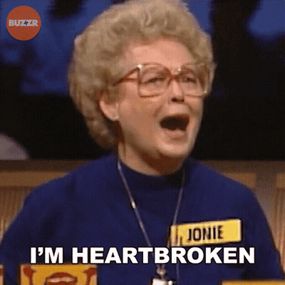 Woman With Glasses Name Tag Jonie Says I'm Heartbroken GIF