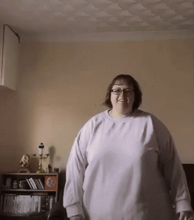 Woman With Glasses Pointing Finger GIF