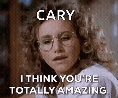Woman With Glasses Saying Cary I Think You're Totally Amazing GIF