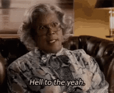 Woman With Glasses Saying Hell To The Yeah GIF