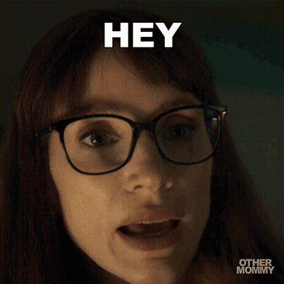 Woman With Glasses Saying Hey GIF
