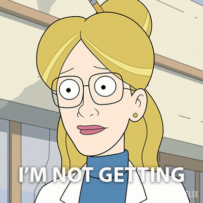 Woman With Glasses Saying I'm Not Getting GIF