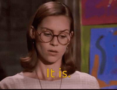 Woman With Glasses Saying It GIF