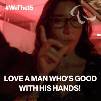 Woman With Glasses Saying Love A Man Who's Good With His Hands GIF