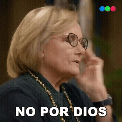 Woman With Glasses Saying No Por Dios GIF