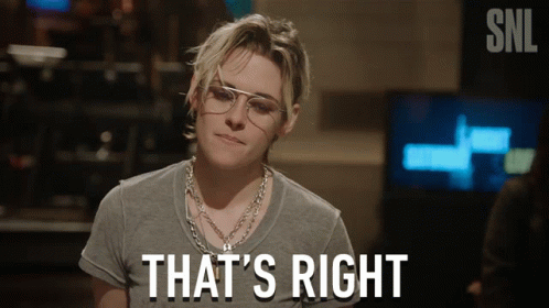 Woman With Glasses Saying That's Right GIF